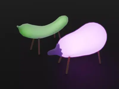 Indirect lighting of spirit horses 3D model