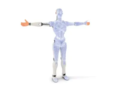 Sleek Humanoid Robot model pack Low-poly 3D model