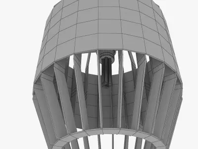 Plywood Chandelier 3D model