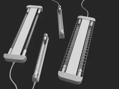 Ultraviolet Sterilization Desinfection Germicidal UV Lamps 3D model
