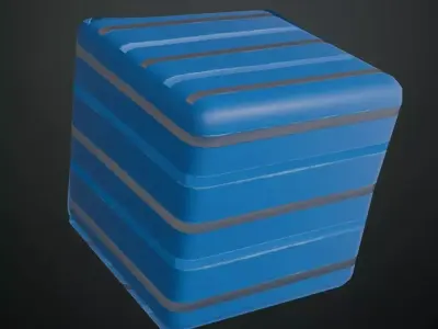 Blue Corrugated Container Metal PBR Seamless Texture