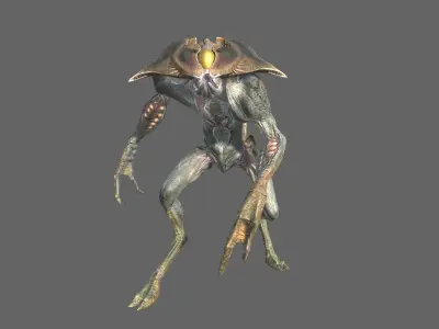 Alien Heavy Soldier Low-poly 3D model