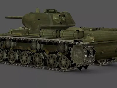 KV-1S Tank 3D Model Low-poly 3D model