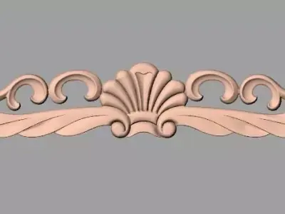 Door design 3D relief model STL format file for CNC carving E675 3D model