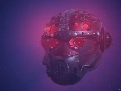 CYBERHEAD space helmet in fortnite Low-poly 3D model