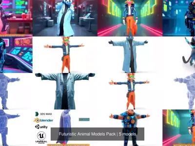 Futuristic Animal Models Pack