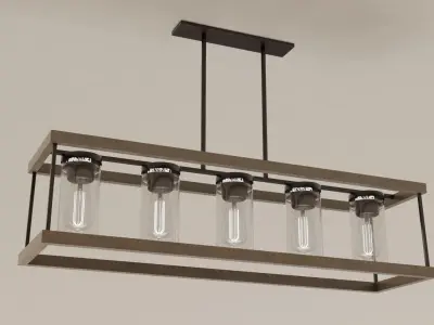 Chandelier Collection pendant light with spiral design 3D model