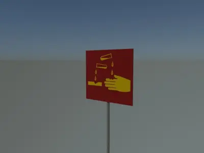 sign corrosive Free low-poly 3D model