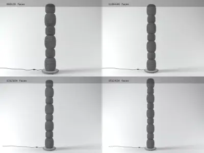 Versol four different lamps on table 3D model