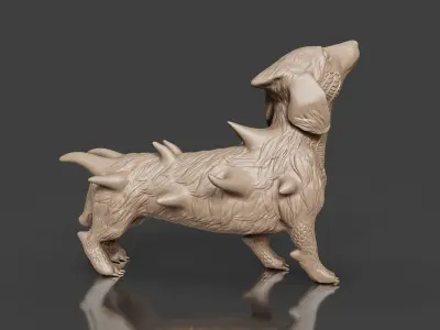 Cute Sci-Fi Alien Dog 3D print model