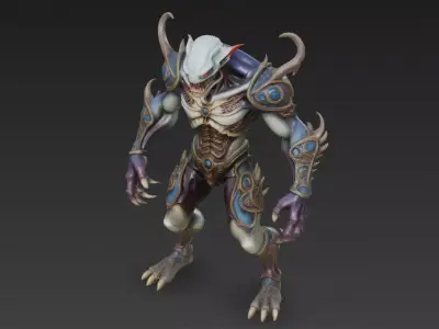 Armored Humanoid Monster Variants Pack 3D Models 3D model