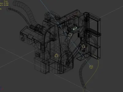 Spaceship - interior wall 3D model