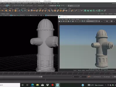 fire hydrant Low-poly 3D model