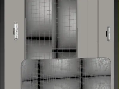 Wall panel 3D model 16