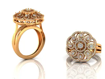 WEDDING RING WITH DIAMONDS 3D print model purchase