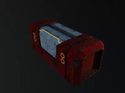Sec fi box FBX  Low-poly 3D model