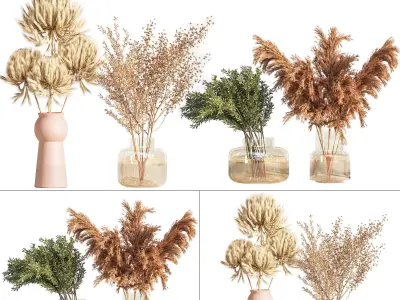 Collaction Plants Bouquet 01 3D model