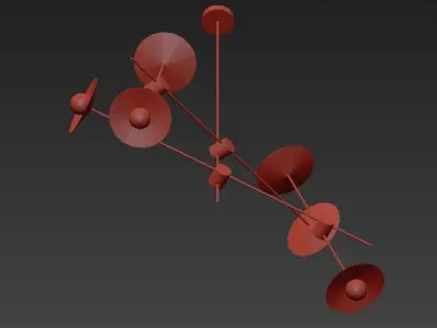 Disc Turbaya SS 6 Chandelier 3D model