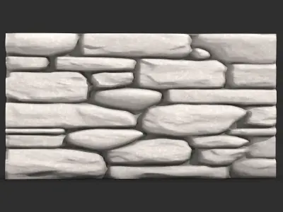 Modular Masonry Panel Asset 3D print model purchase