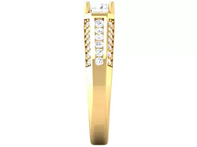 Elegant Casual Fashion Solitaire Ring 3D print model