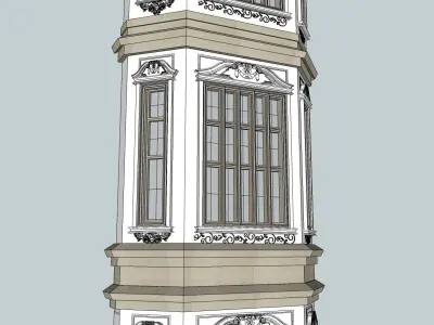 Classical window wall sketchup 3d model 3D model