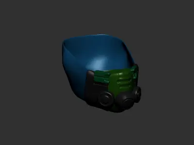 helmet high poly sculpt 3d printable  3D model 71
