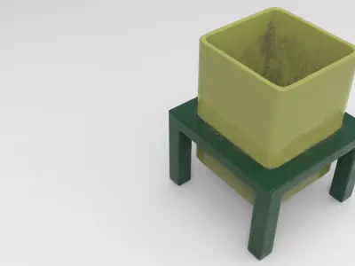 Leu Planter Low-poly 3D model