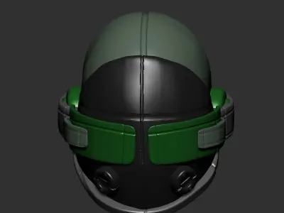 helmet scifi high poly sculpt  ver 2 3d printable  3D model purchase
