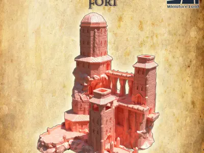 Old Dwarf Fort Tabletop Terrain 28 MM 3D print model
