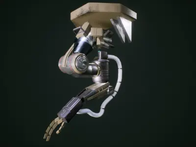Cyber Robotic Arm Prop Low-poly 3D model