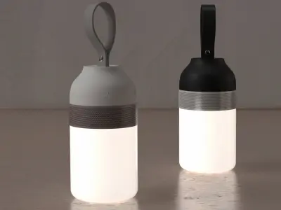 Maya Floor-Table Lamp Low-poly 3D model