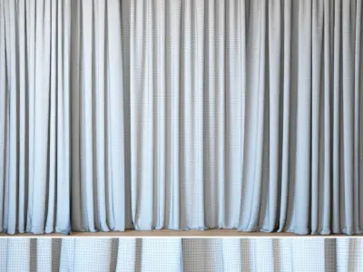 Curtains 87 Curtains with Tulle ROHI Sera 3D model
