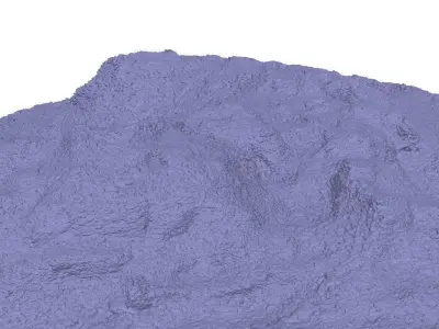 Winter snow mound 3D scan Low-poly 3D model