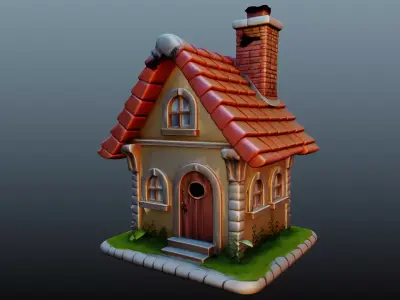 Mediaval fantasy house  3D model