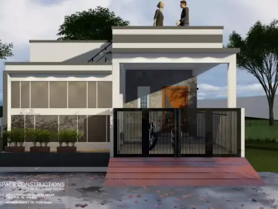Single Story 2bhk House 3d lumion 3D print model