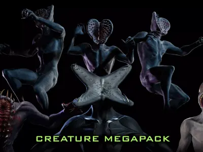 CREATURE MEGA-PACK Low-poly 3D model