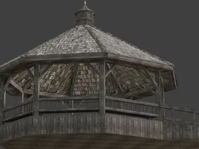Gazebo - Game Rady - PBR Low-poly 3D model