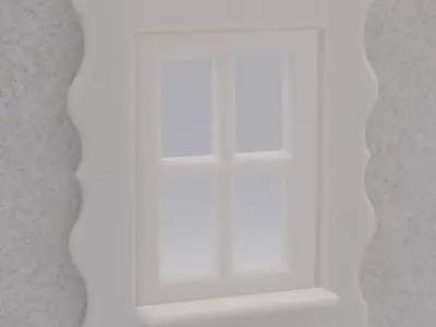 Functional Single window style 1 multi-color and multi-material  3D print model