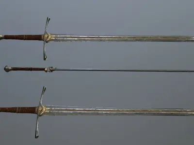 Ruin set Low-poly 3D model