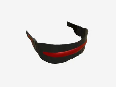 SciFi Glasses I01 Black Red - Character Design Fashion Low-poly 3D model