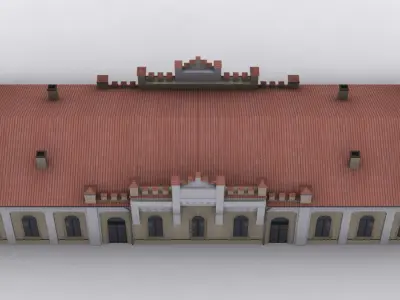 Chudovo Railway Station Low-poly 3D model