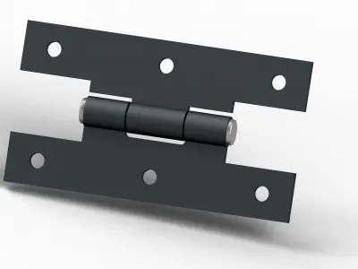 Standard door hinge 3D model