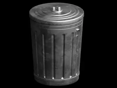 Trash Can V2 Low-poly 3D model