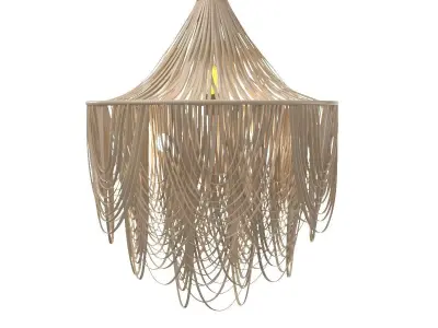 Whisper Chandelier Cream Stone Leather 3D model