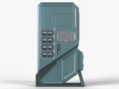 Sci Fi Server -  Data Storage Unit  Low-poly 3D model