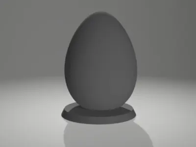 AcquaDragon Baby Sleeping inside an Egg 3D print model