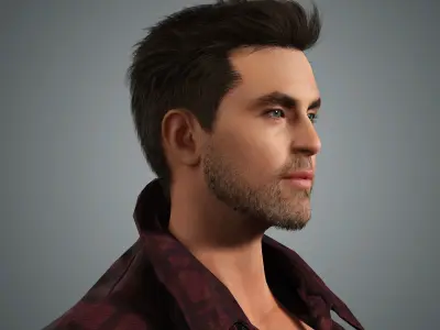 Chris Pine Character Low-poly 3D model