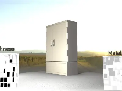 Electrical Distribution Cabinet 36 Low-poly 3D model