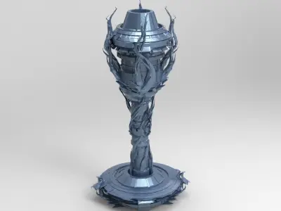 Dark Cthulhu Watchtower Low-poly 3D model
