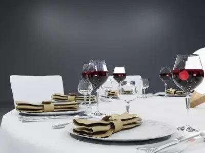 Table Chair 3D model